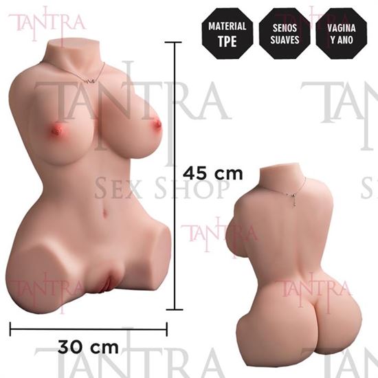 Torso Realista TPE con Vagina Hiper Realista y Senos Suaves
